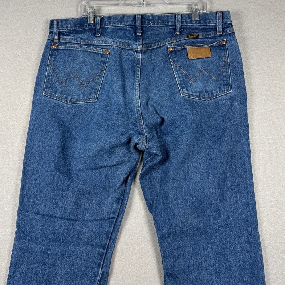 Wrangler 13MWZPW Cowboy Cut Original Fit Jeans 40x32 Blue Denim - Picture 4 of 9
